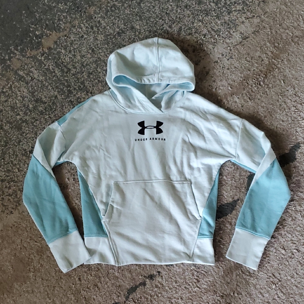 Under Armour Light Blue and White Pullover